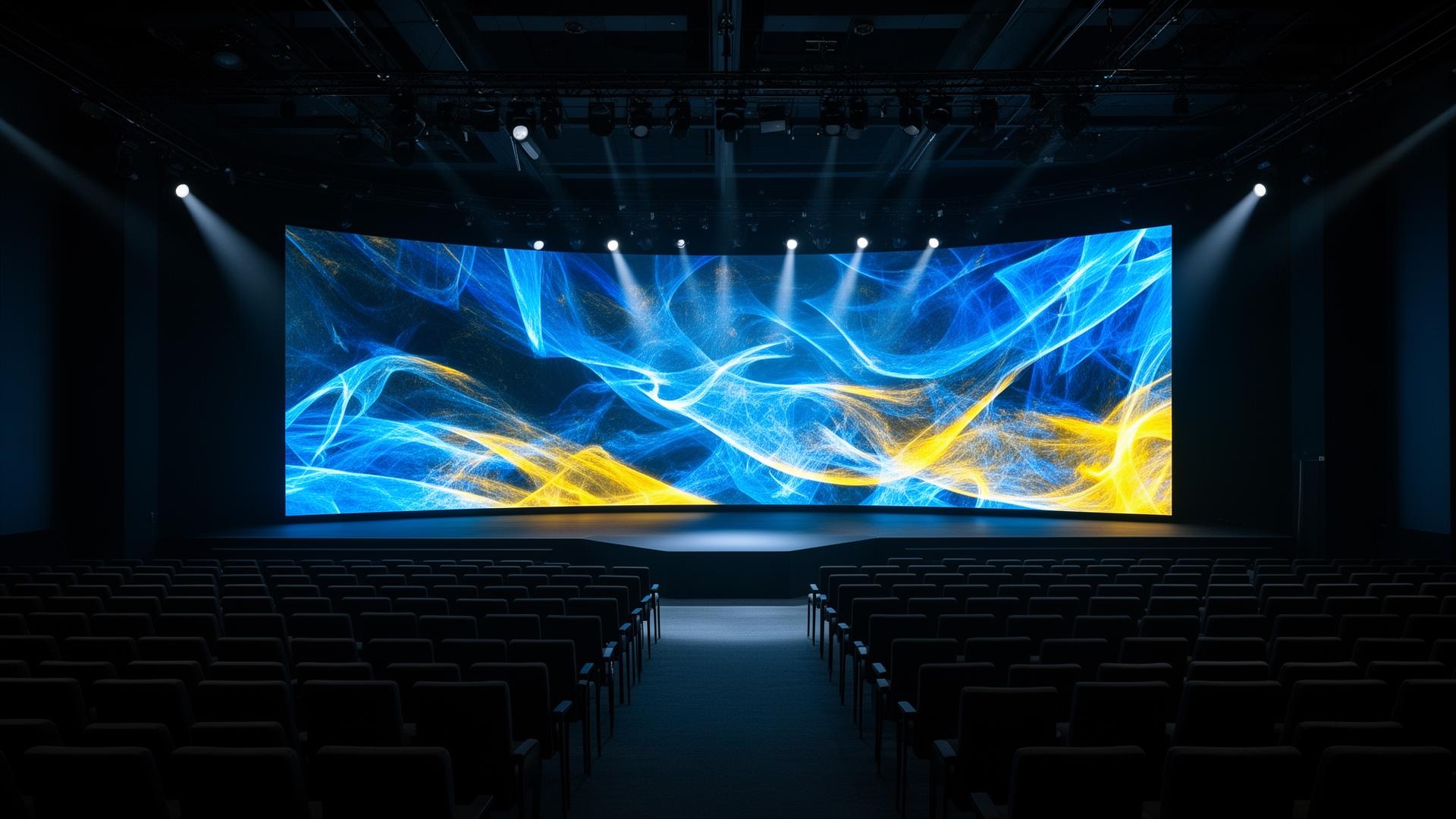 LED video wall on a conference stage